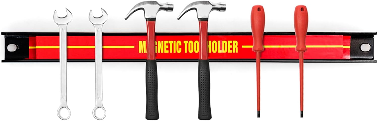 3 pezzi Portautensili Magnetico, Barra Portautensili in Metallo per Officina, Forte Forza Magnetica