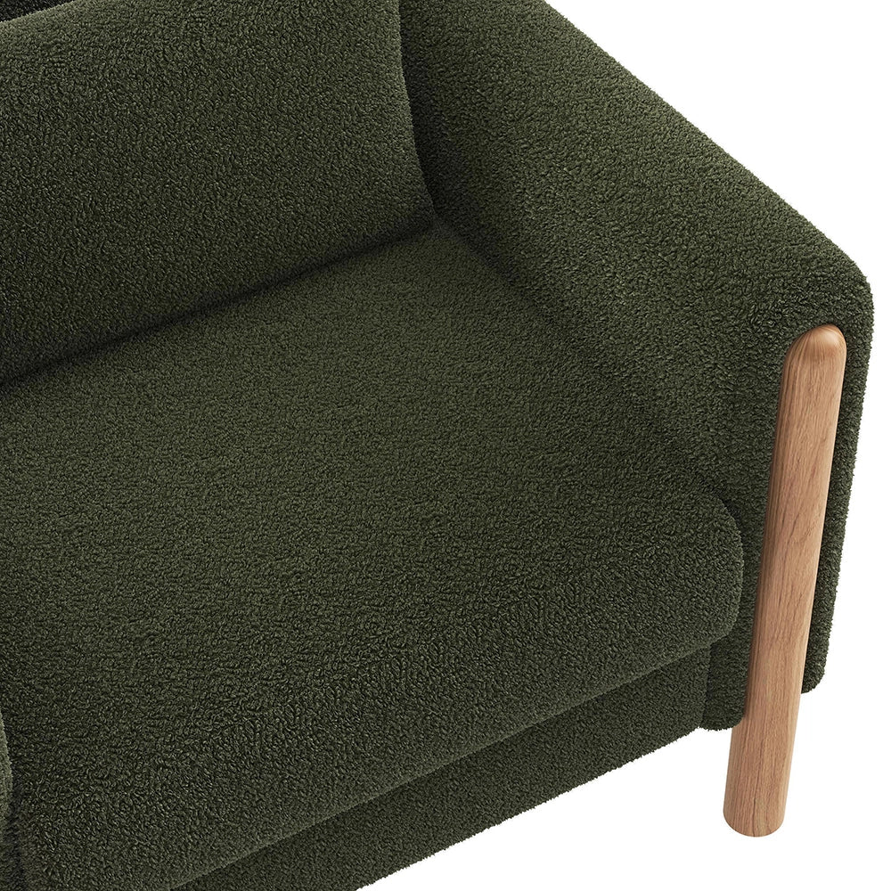 Poltrona moderna - Xylo - Con braccioli e cuscino spesso, verde