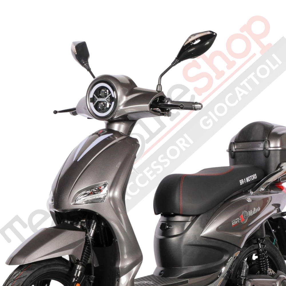 Scooter Elettrico BR-1 Sport 20Ah 48V Batteria a Piombo - Immatricolabile-Grigio