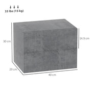 SET DI 2 COMODINI SOSPESI CON 2 CASSETTI MODERNI E SALVASPAZIO 40X29X30 CM GRIGIO CEMENTO