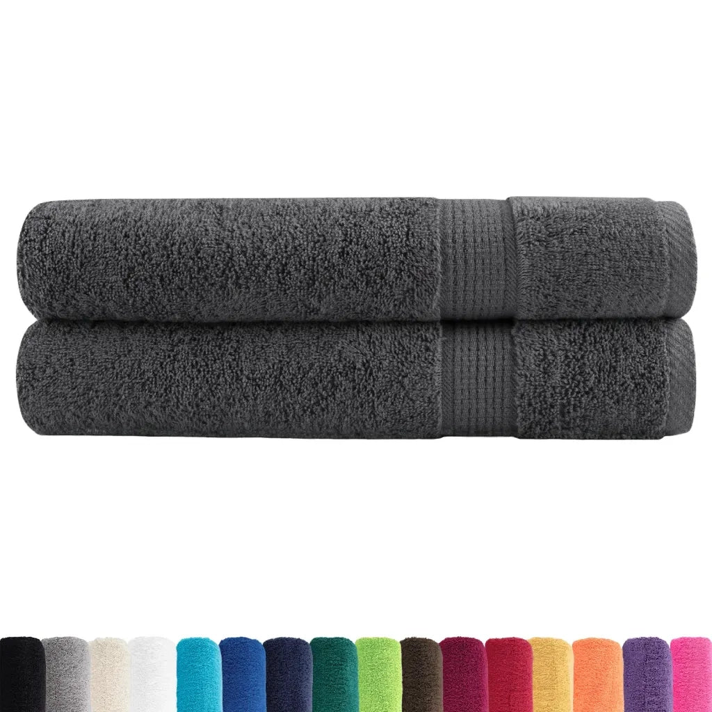 Asciugamani Premium SOLUND 2 pz Antracite 100x200 cm 600 g/m² 137172