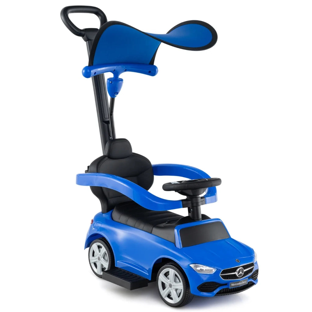 Macchinina 3 in 1 per bambini 84 x 39 x 90 cm interattiva e sicura PP blu 20_0017393