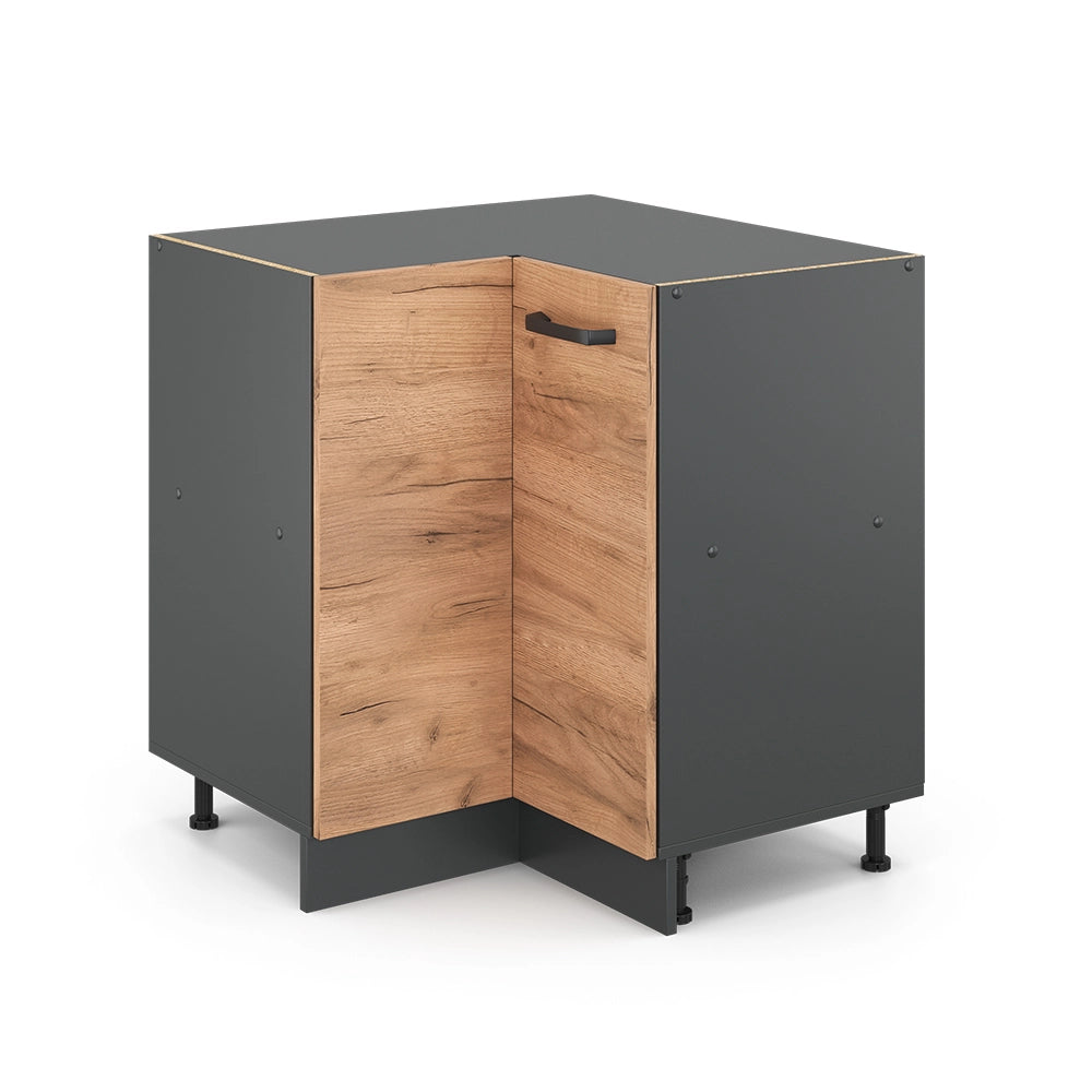 Vicco Mobile ad angolo cucina Quercia dorata 75.6 cm senza piano di lavoro