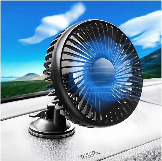 Ventilatore di 360 gradi con basso rumore ventilatore estivo 12 V ventilatore USB 3 velocità per auto furgone SUV camper barca - presa di vapore Ventilatore di auto