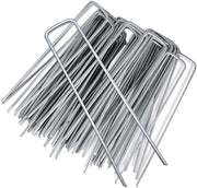 Haringen per giardino in acciaio inossidabile a forma U - 15 cm - 50 pezzi - rottura di stecchi - larghezza regolabile - corrosione resistente