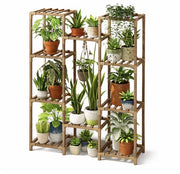 Standarizzazione per Piante in Legno per Interno ed Esterno – Modello Alto per Piante Multiple, Adatto per Salotto, Patio, Balcone o Giardino – Miele