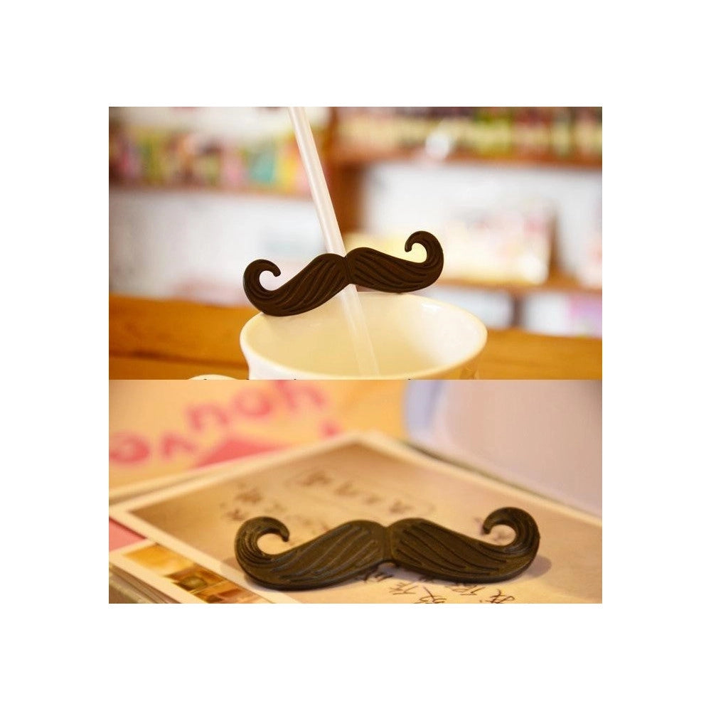 Trade Shop - Cannucce Bar Party Feste 24 Pezzi Lunghezza 20 Cm Trasparente Con Baffo Baffi -