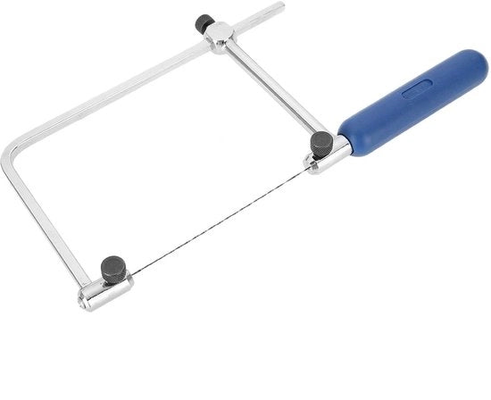 Set di seghe per gioielli - Manico di sega regolabile - Lame di sega sostituibili - Seghe a "U" - 6 lame spiralate - Adatto per lavori di dettaglio fine - Set di seghe