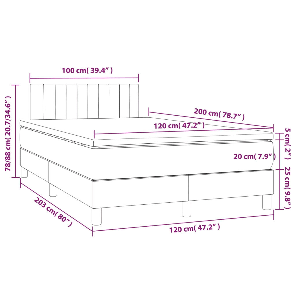 Giroletto a Molle con Materasso Rosa 120x200 cm in Velluto cod mxl 64539