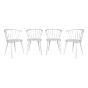 Set di 4 sedie in legno, bianco