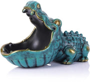 Casa con Testa di Coccodrillo, Porta Oggetti, Decorazione Animale, Ciotola per Snack, Ciotola Decorativa, Ciotola per Snack per Ufficio, Scultura con Bocca Grande, Ciotola per Casa, Ciotola per Salotto