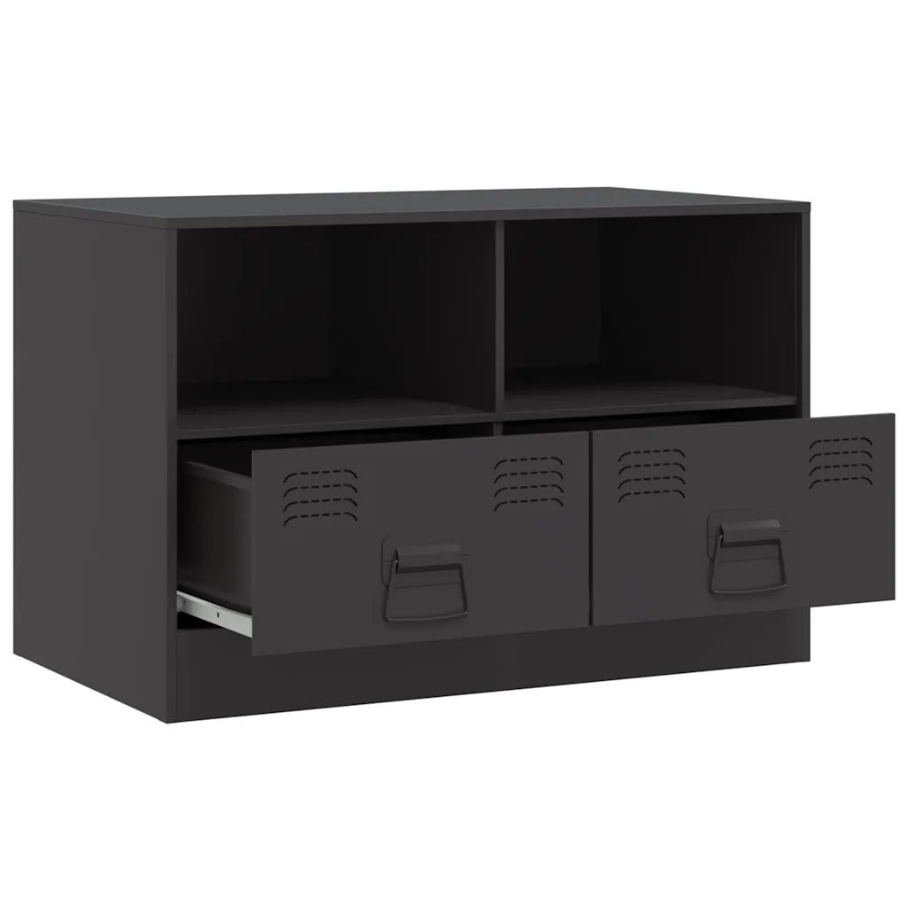 Mobile TV-Credenza per TV-Console TV Nero 67x39x44 cm in Acciaio 822294