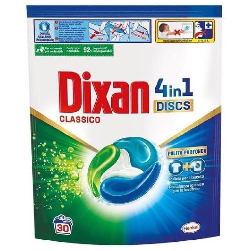 DIXAN DISCS CAPSULE DI DETERSIVO DA 30 LAVAGGI FORMATO CLASSICO OKY
