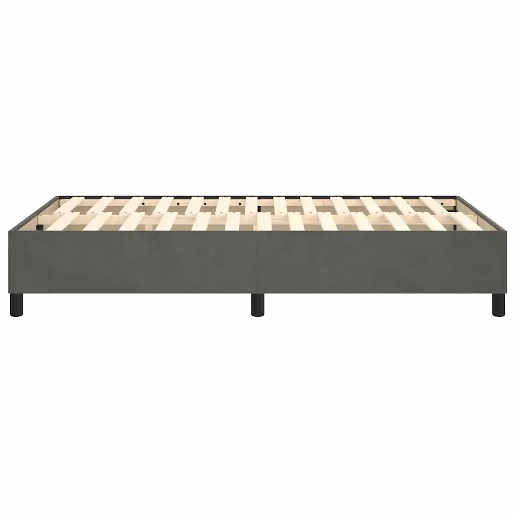 Struttura Letto a Rete a Molle Grigio Scuro 120x200 cm Velluto