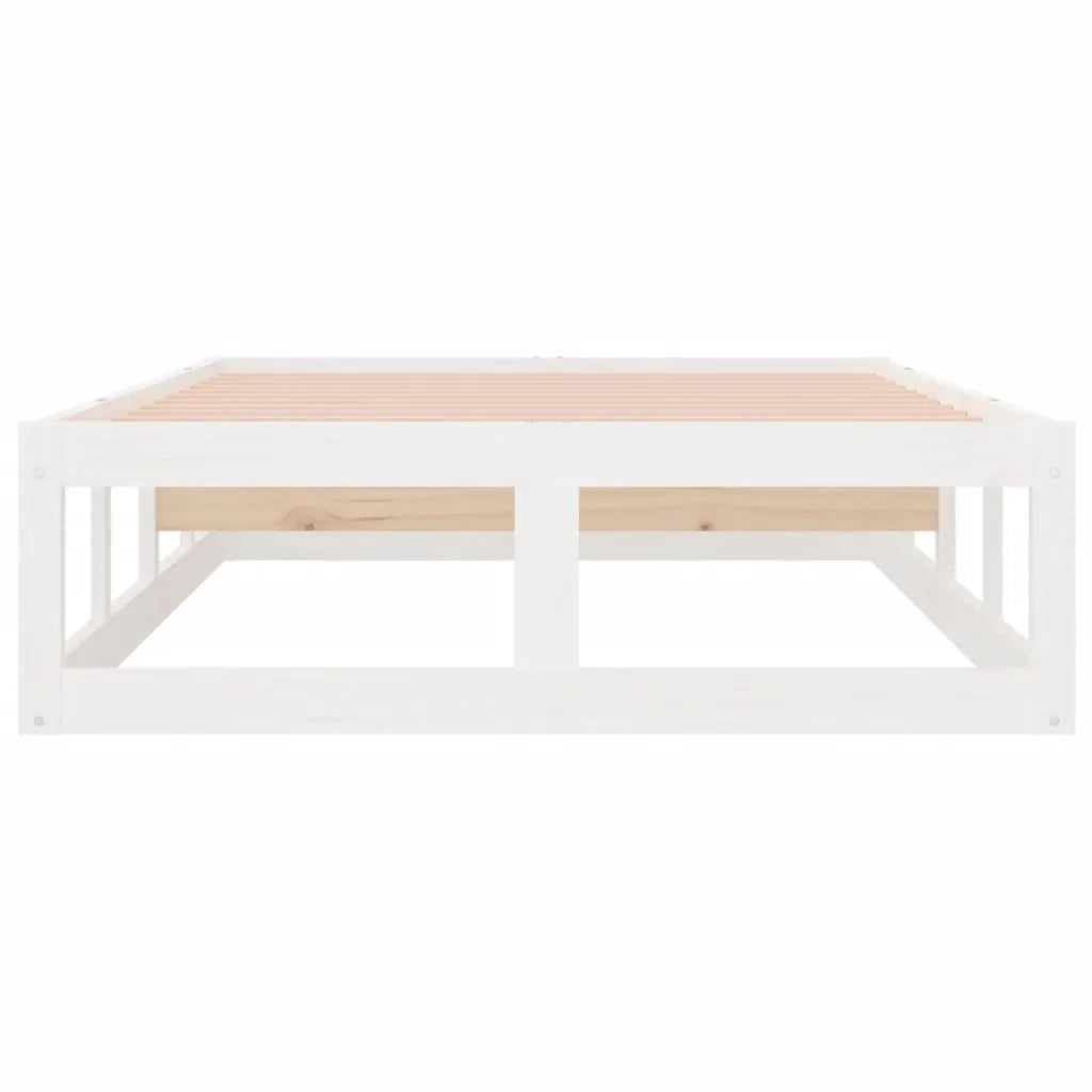 Giroletto-Struttura Letto Bianco 90x200 cm in Legno Massello 237224