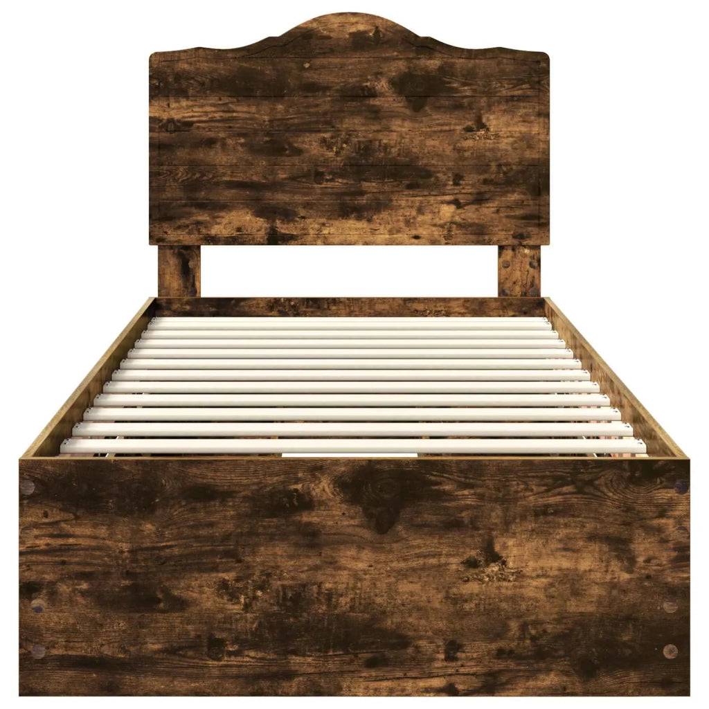 Struttura del letto con cassetto Quercia Affumicata 90 x 200 cm 3413454