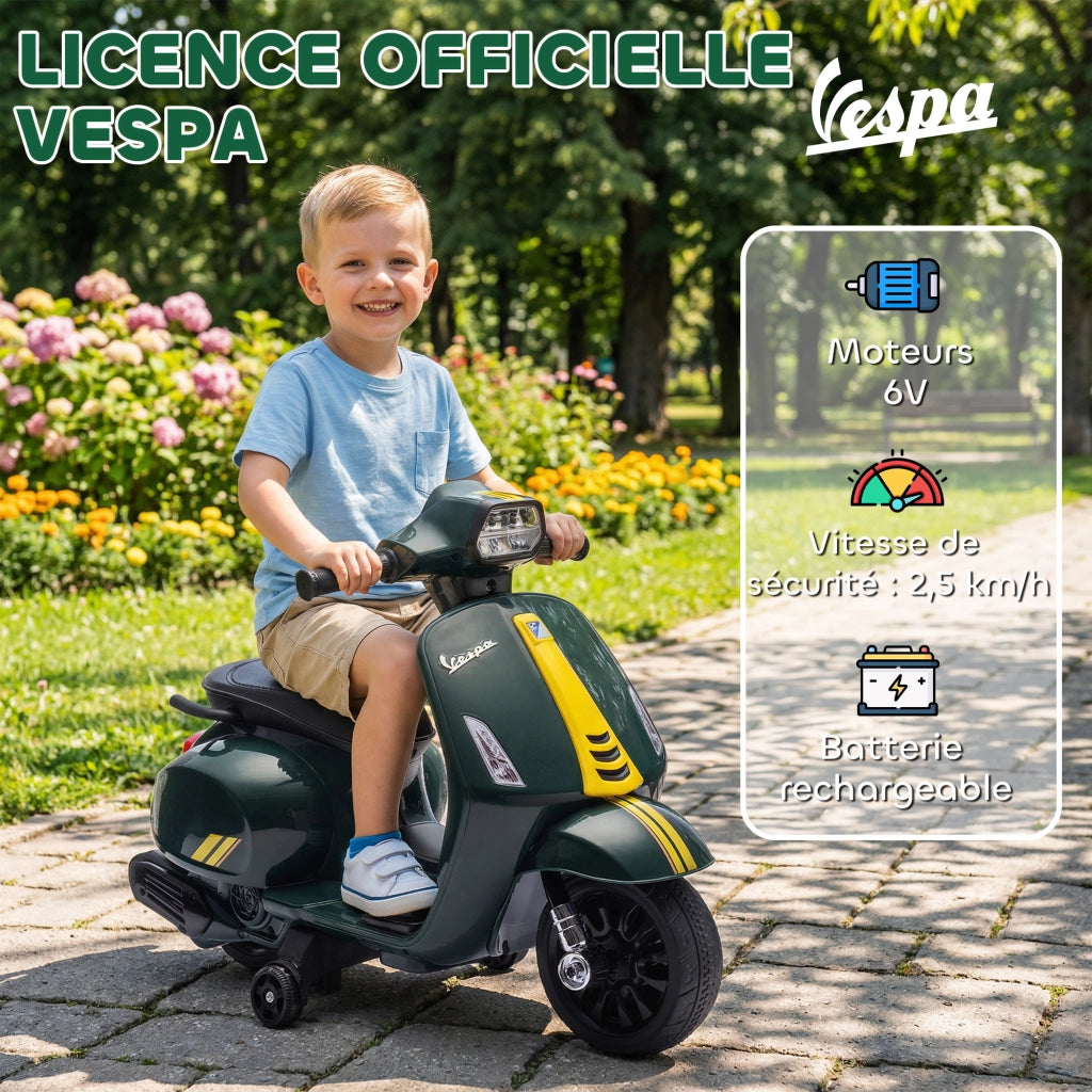 Auto elettrica per bambini con ruote di apprendimento ¨C zephmum ¨C verde 71x37x52 cm