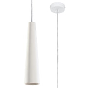 Lampada sospesa ceramica bianca Pure Lume Voltea GU10