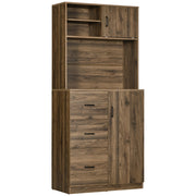 Credenza con 3 Cassetti e Antine ¨C Zephmum ¨C Legno 80x40x100 cm
