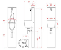 Fontana a Parete da Giardino con Rubinetto e Secchio Belfer 42/PRT Antracite