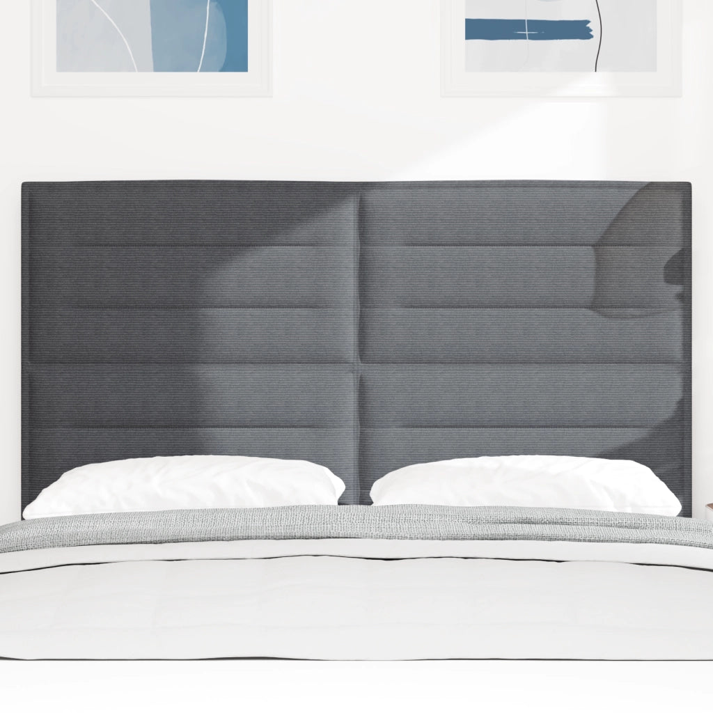 Testiera  Design Semplice Grigio Scuro 160 cm in Tessuto Corduroy