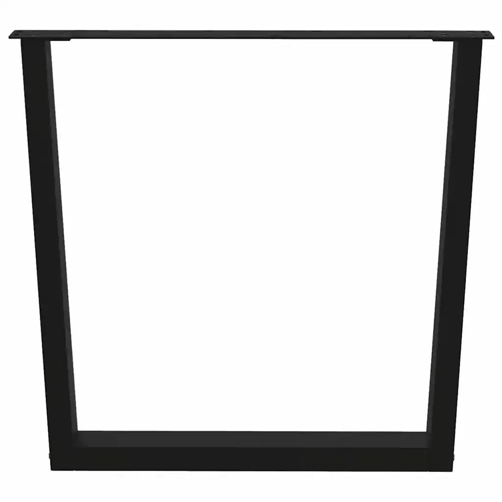 Gambe per tavolo da pranzo a forma di V 2 pz nere 90x(72-73,3) cm in acciaio 4012652