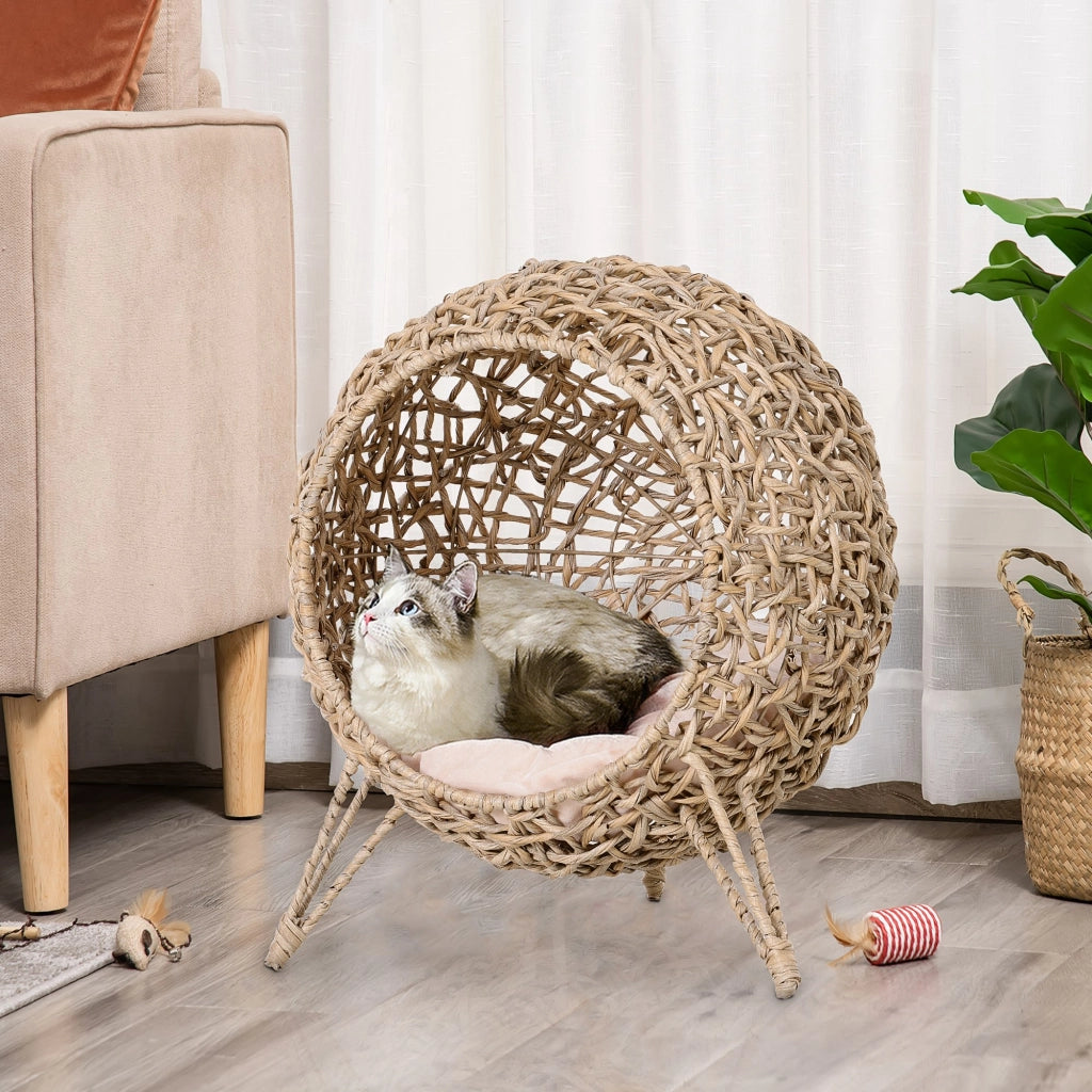 Letto a Soppalco per Gatti ¨C Minimal ¨C 52x58 cm in Legno Naturale