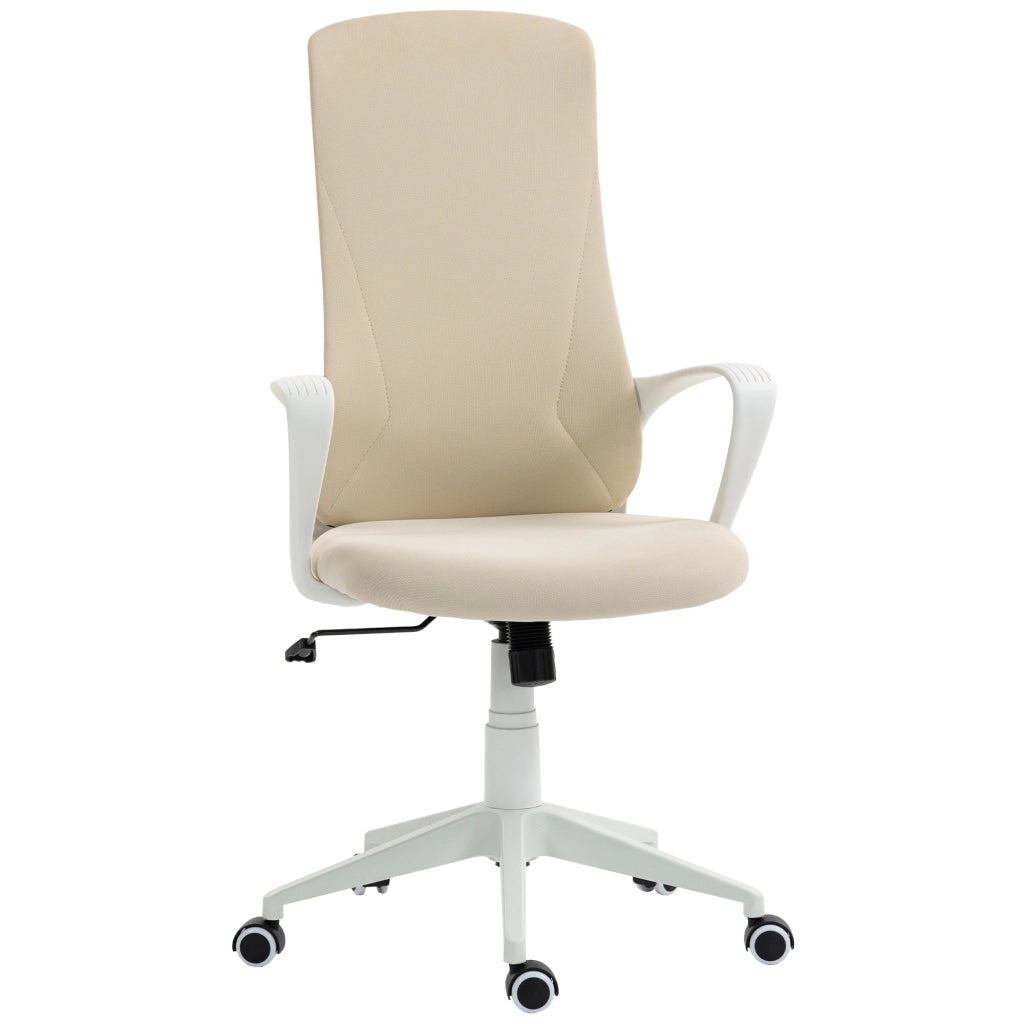 Sedia da Ufficio Girevole con Altezza Regolabile e Braccioli ¨C Zephmum ¨C 62x56x110-119.5cm Beige