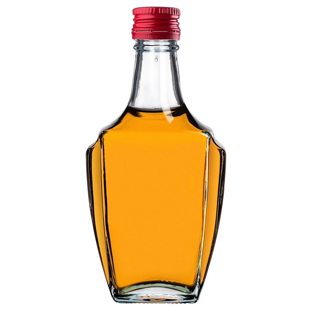KADAX Bottiglia in Vetro per Tintura 250ml Con Tappo Rosso 50pz.