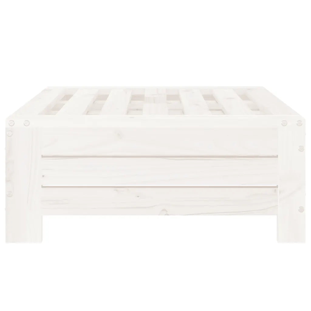 Copertura per Base Ombrellone Bianca in Legno Massello di Pino 825332