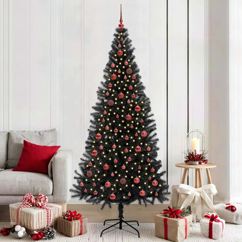 Albero di Natale con 300 LED con supporto Nero 210 cm PVC 3396487
