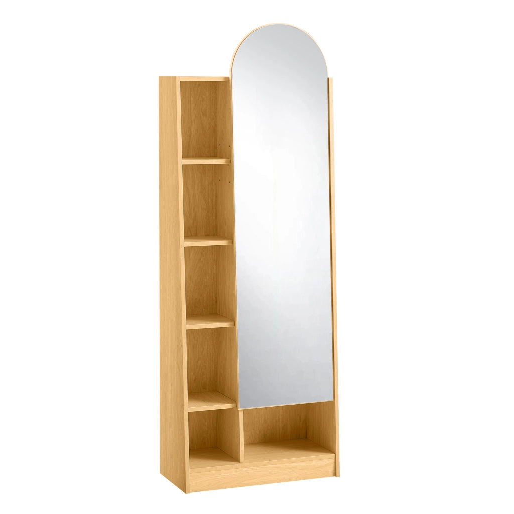 Scarpiera con Specchio e Appendiabiti ¨C MINIMAL ¨C Legno, Ante, 60x28x165 cm