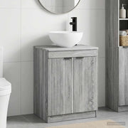 Set di mobili per il bagno Sonoma grigio Legno ingegnerizzato 3404210