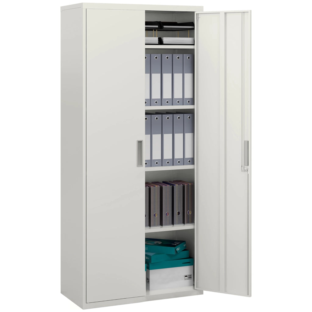 Armadio da Ufficio con Ripiani Regolabili ¨C zephmum ¨C Bianco 80x40x180 cm