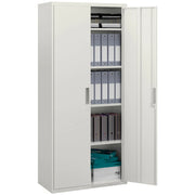 Armadio da Ufficio con Ripiani Regolabili ¨C zephmum ¨C Bianco 80x40x180 cm