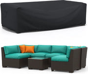 Copertura per Mobili da Giardino - 213x132x74 cm - Improrofondabile - Tessuto 600D Oxford - Copriabito - Resistente ai Raggi UV - Set da Giardino - Copriabito - Copertura - Set da Giardino - Mobili da Giardino - Nero