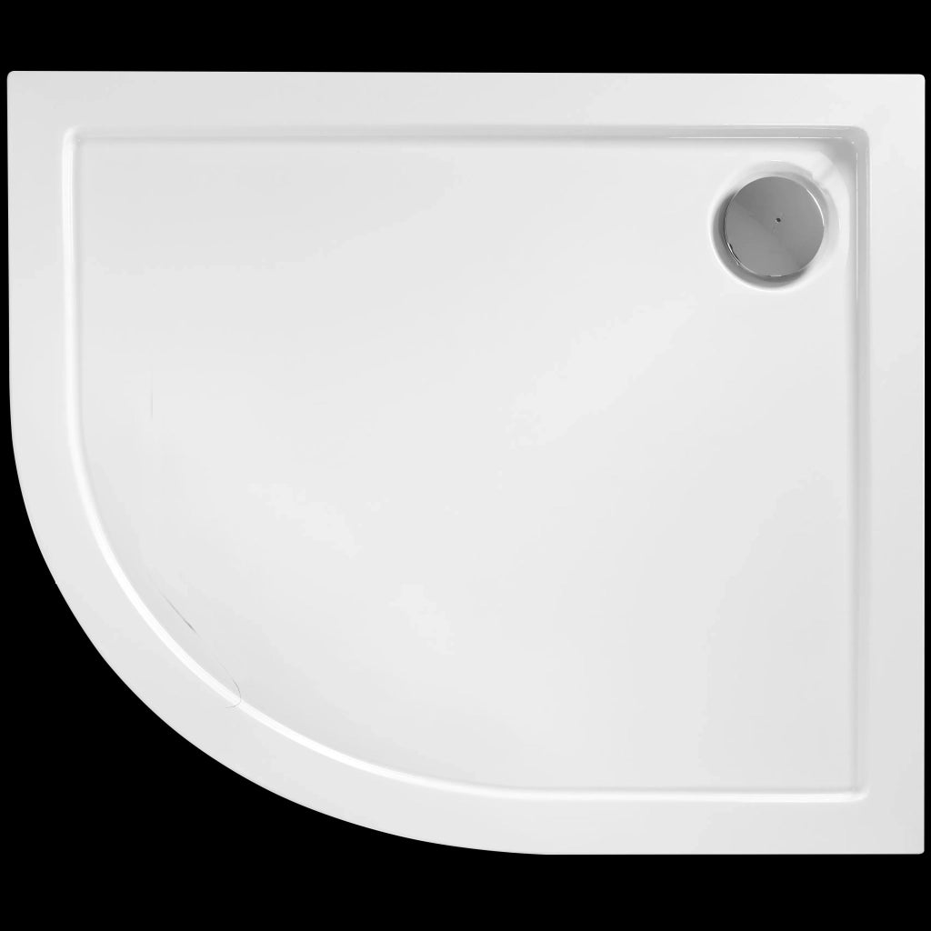Cabina Doccia Rea Look Black 80x100 + Piatto Doccia Look White sinistra