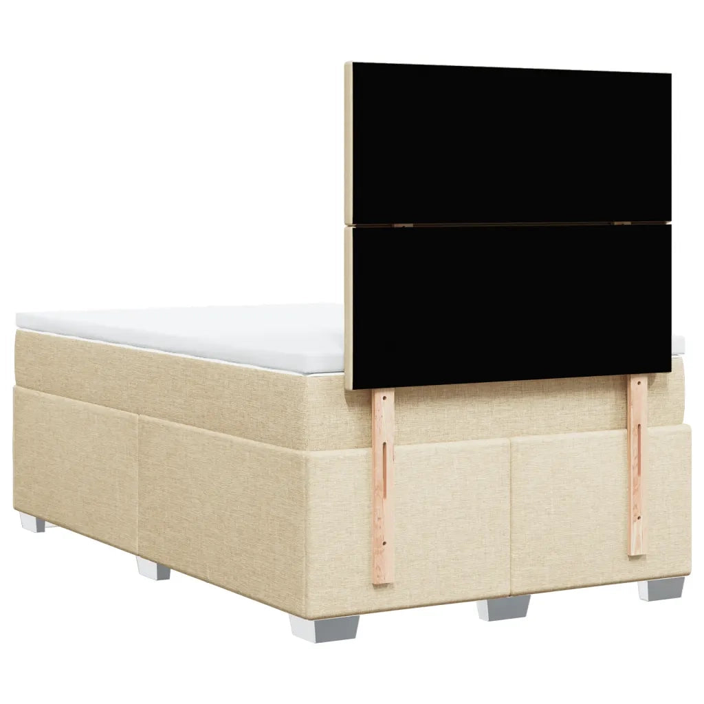Giroletto a Molle con Materasso Crema 120x190 cm in Tessuto 3290425