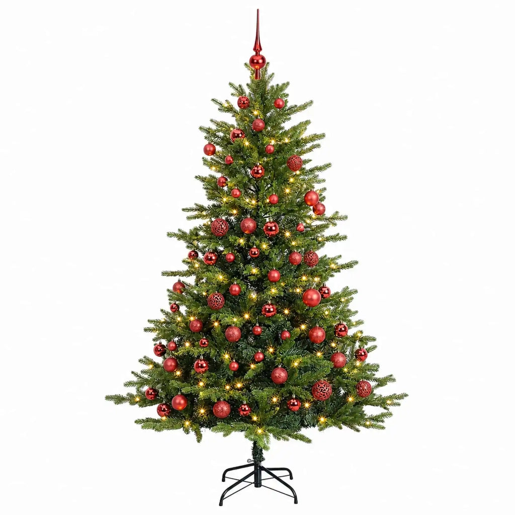 Albero di Natale artificiale con palline 240 cm 300 LED 3466774