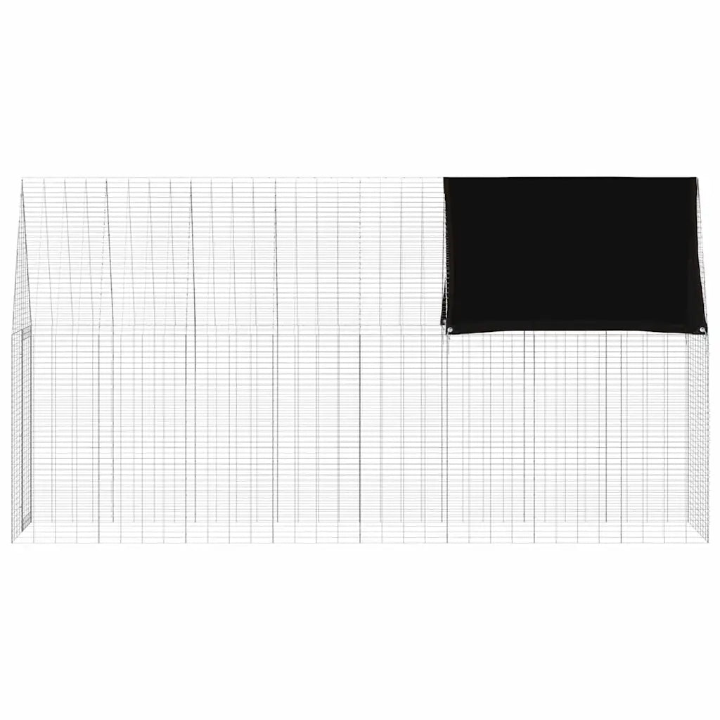 Gabbia per Conigli Argento 400 x 100 x 210 cm Acciaio zincato
