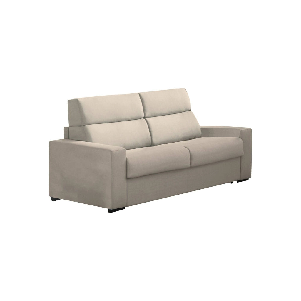 Quindici, Divano Letto 3 Posti Sfoderabile Made in Italy, 220x95 cm Grigio Tortora