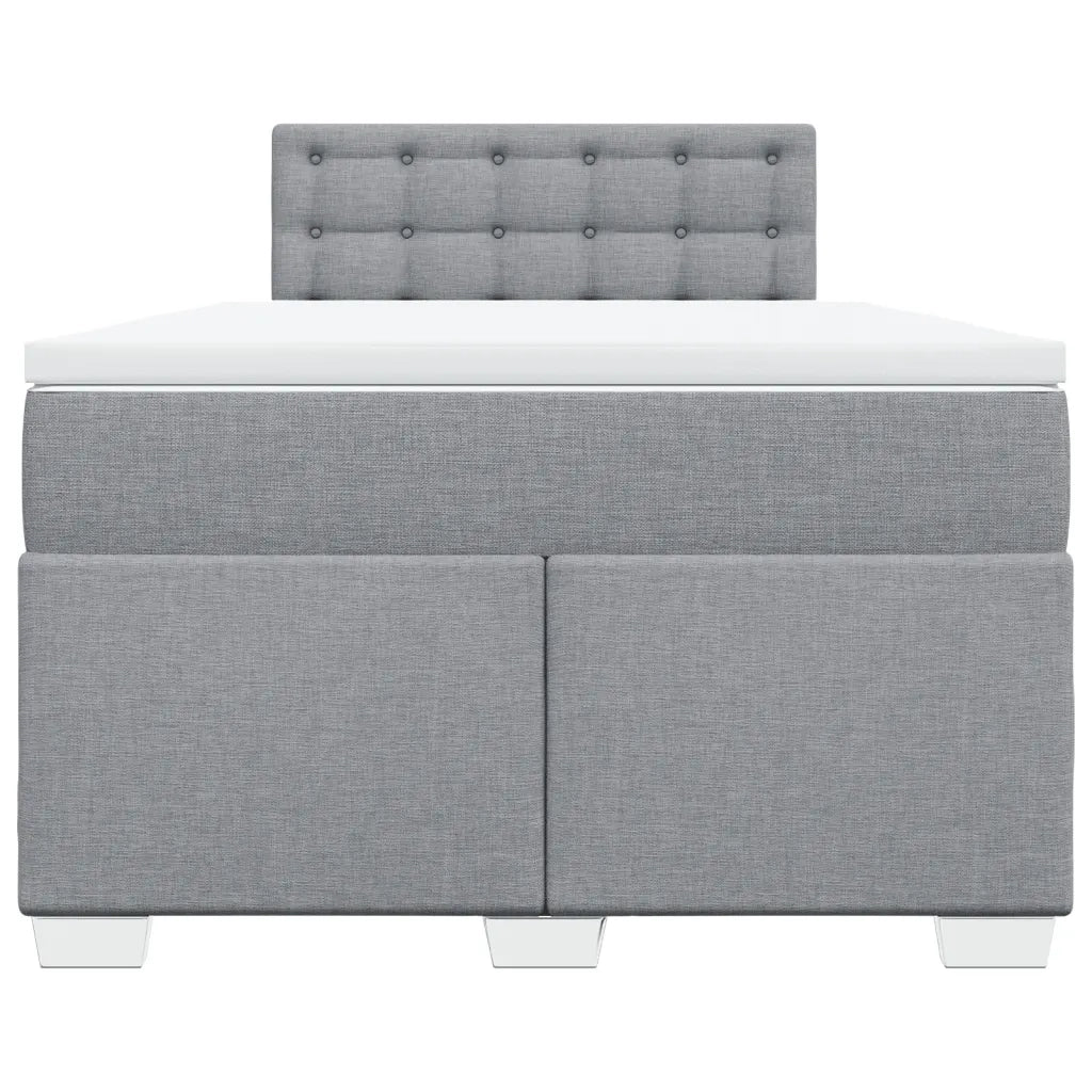 Giroletto a Molle con Materasso Grigio Chiaro 120x200cm Tessuto