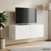Mobile Porta TV da Muro 98 x 41 x 30 cm Bianco Lucido 898869