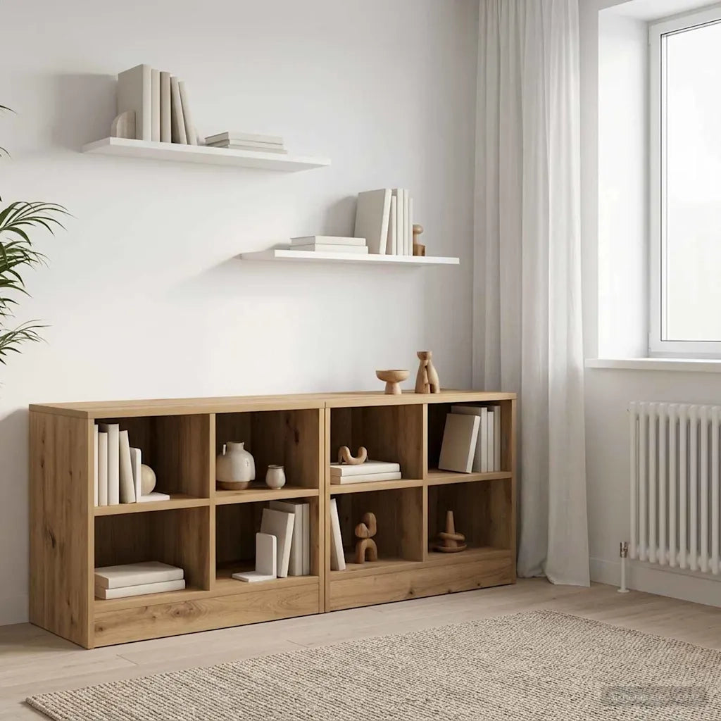 Armadietto per letto 2 pz Rovere Artigianale 66 x 33 x 48 cm CFW4324178