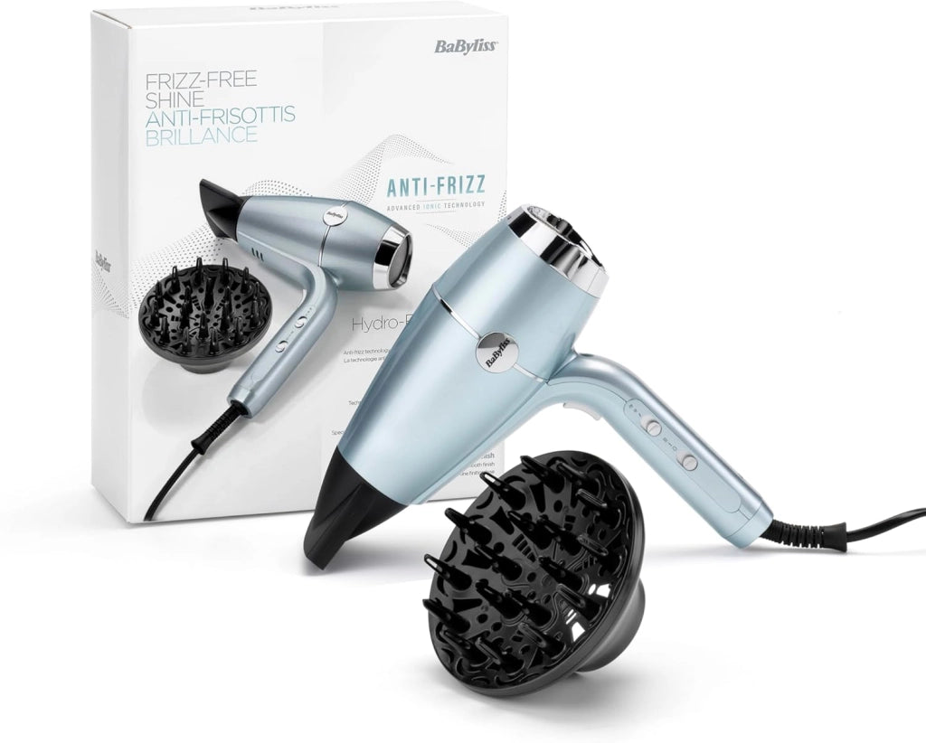 ‎D773DE Asciugacapelli Hydro Fusion 2100 W, Asciugatura Rapida, Tecnologia al Plasma, Doppio Sistema ionico, 3 Temperature e 2 Velocità + Tasto Aria Fredda, Concentratore e Diffusore