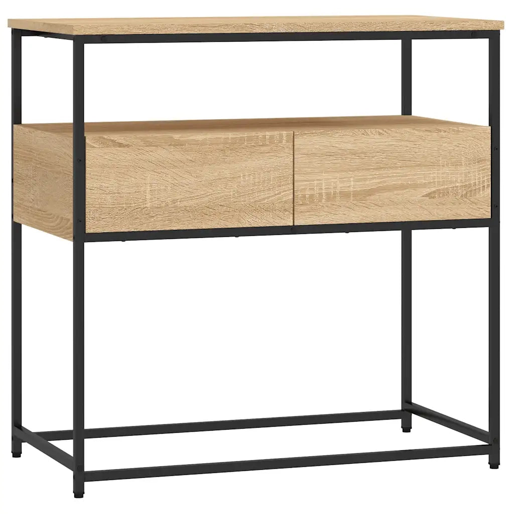 Tavolo Consolle Rovere Sonoma 75x40x75 cm Legno Agglomerato 834156