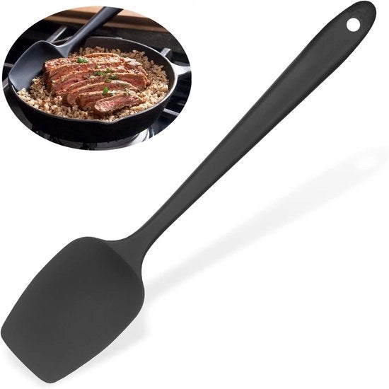 Lepel in Silicone - Resistente al Calore - Progettazione Ergonomica - Resistente al Lavarani - Senza BPA - Manico Antiscivolo - Adatto per l'Uso con Cibi - Spatola