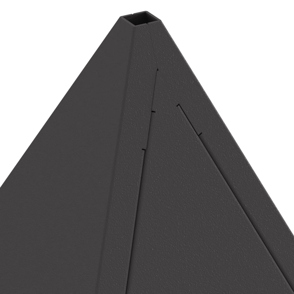 Camino a Fuoco Piramidale Nero 50x50x51 cm Acciaio