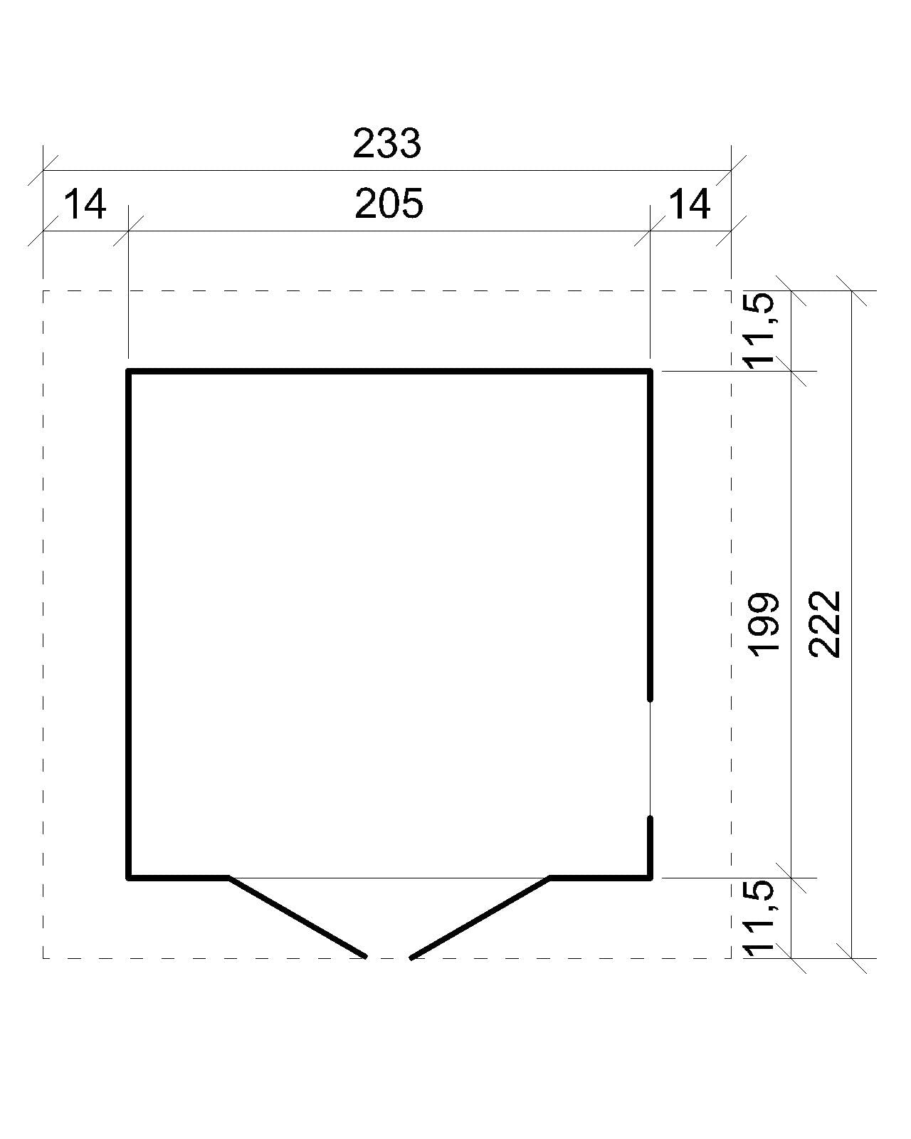 Ufficio in legno da giardino - W233xD222xH233cm - TIMBELA M351FB