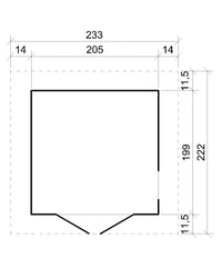 Ufficio in legno da giardino - W233xD222xH233cm - TIMBELA M351FB